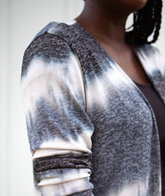 Load image into Gallery viewer, IMANI tie-dye long cardigan in Black Multi