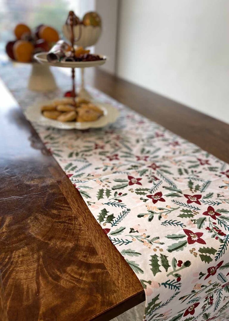 Holiday Floral Table Runner
