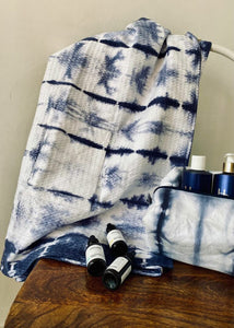 Shibori Towel Wrap + Scrunchie