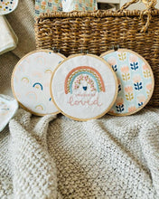 Load image into Gallery viewer, You are Loved Embroidered Hoop Set