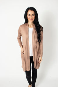 Champagne Tan Open Cardigan