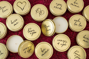 Candles of Affection 4 oz Gold Tin Candles