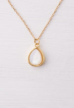 Load image into Gallery viewer, Charity Gold Mother of Pearl Dainty Pendant Necklace