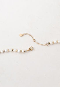 Delores Pearl & Hematite Beaded Necklace