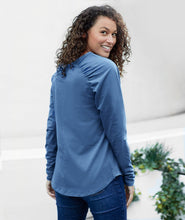 Load image into Gallery viewer, Tianna Ruched Top in Vintage Blue
