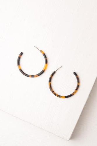 Alice Thin Resin Hoop Earrings