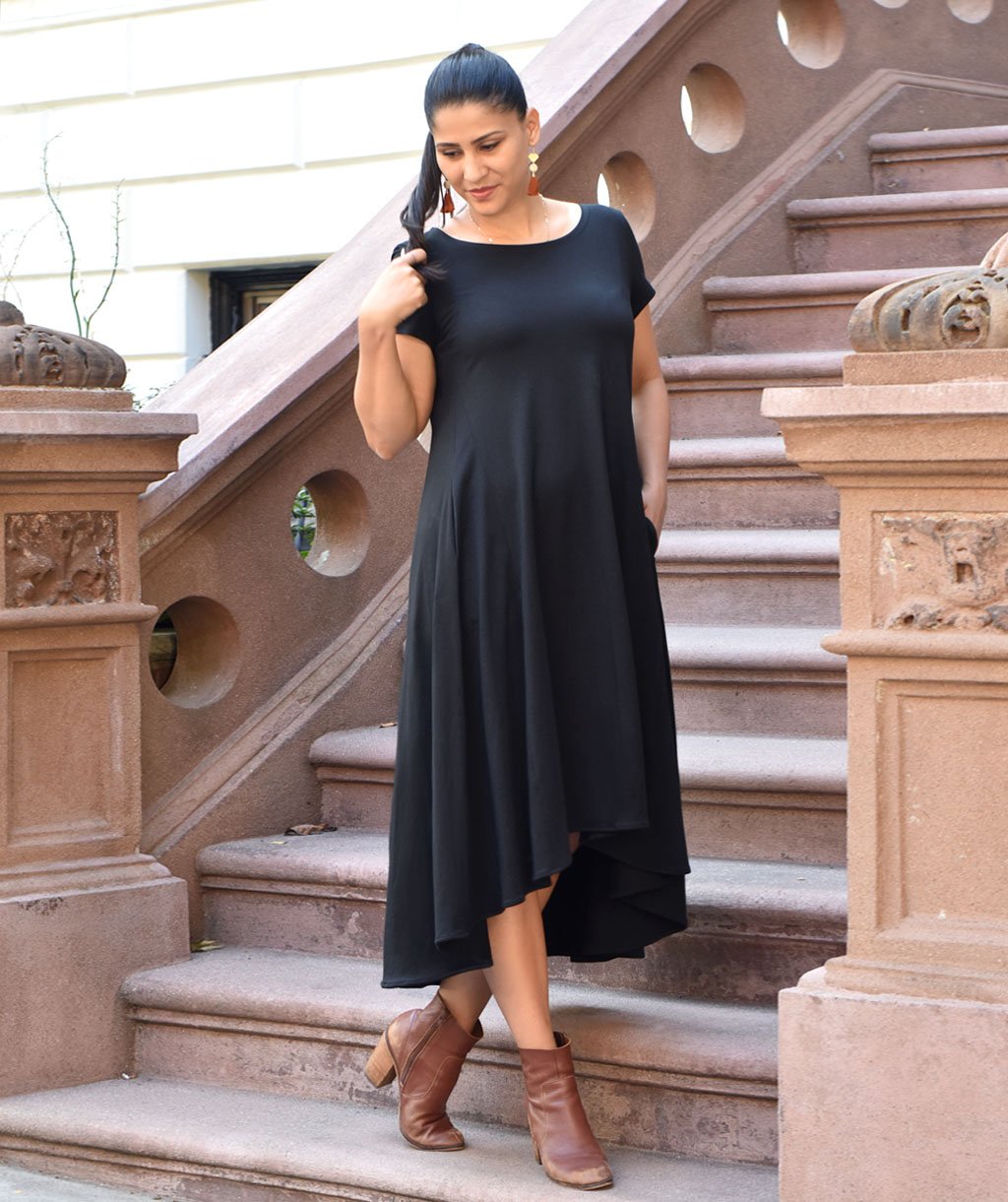 The Erica Swing Dress in Black
