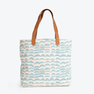 Mini Chaaya Tote in Blue Wave Print