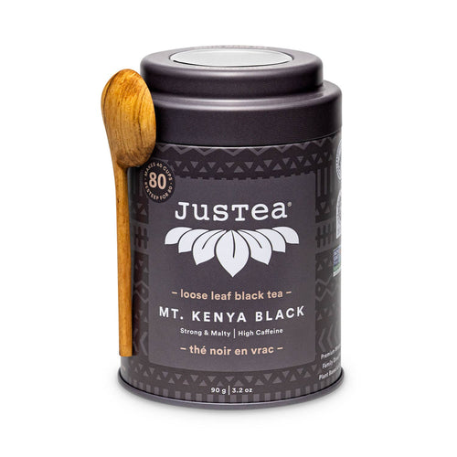 Mt. Kenya Black Tin & Spoon - Organic, Fair-Trade Black Tea