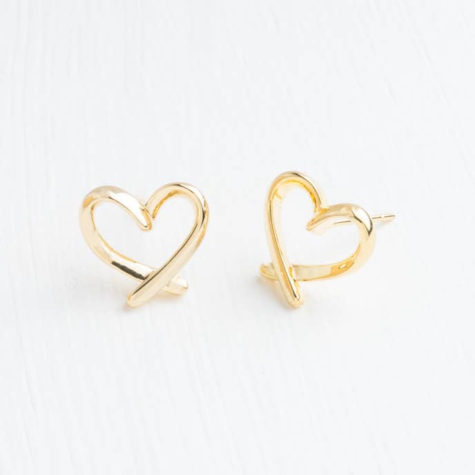 With Love Stud Earrings