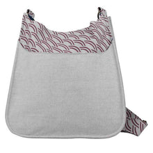 Load image into Gallery viewer, Large Canvas Crossbody Bag in Gray