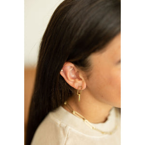 Brass Paperclip Earrings