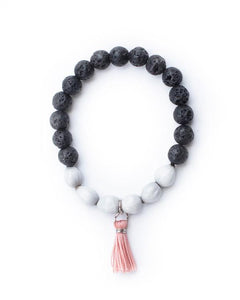 Gael Lava Beads Tassel Bracelet