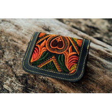 Load image into Gallery viewer, The Marigold Embroidered Black Mini Coin Purse - Various Colors