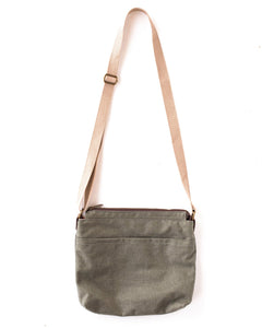 Julia Green Canvas Crossbody Bag