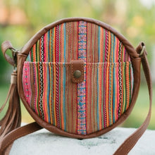Load image into Gallery viewer, The Ginger Embroidered Round Leather Purse