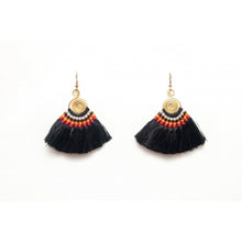 Load image into Gallery viewer, The Orchid Brass Tassel Earrings - Various Colors
