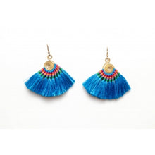 Load image into Gallery viewer, The Orchid Brass Tassel Earrings - Various Colors